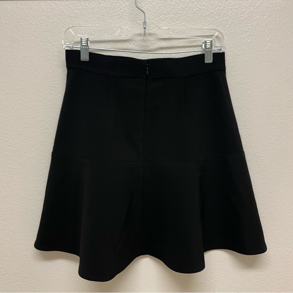 Express Black A Line Flare Mini Skirt Size 2 High Waisted - Picture 2 of 3